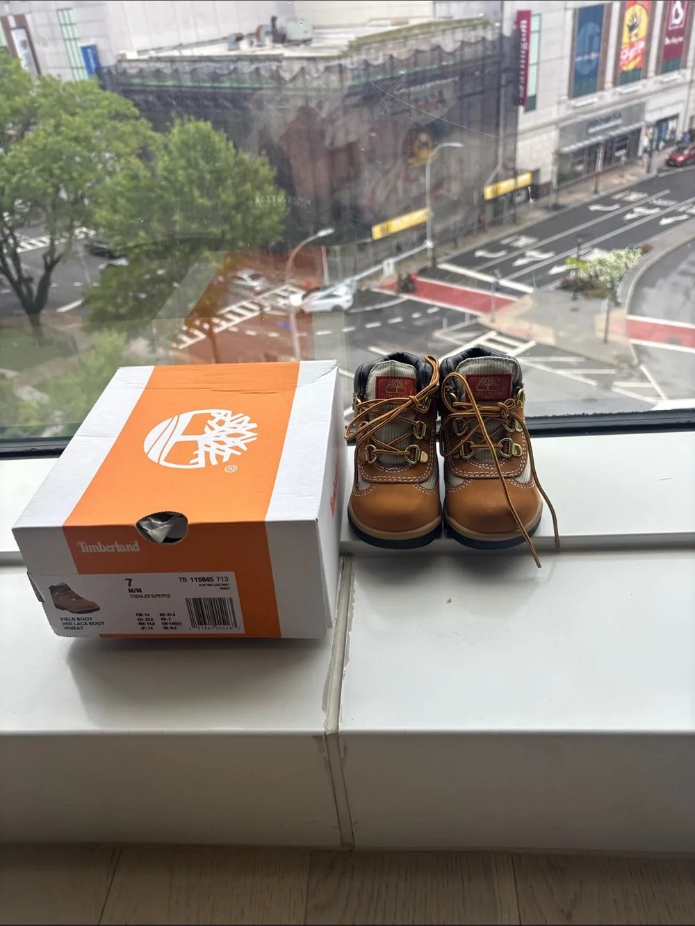 Timberland Kids Brown Wheat Lace-Up Leather Boots
